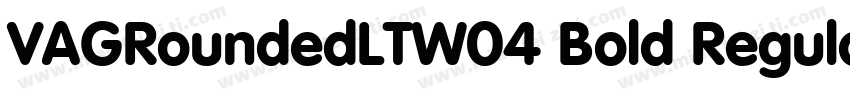 VAGRoundedLTW04 Bold RegularVersion字体转换